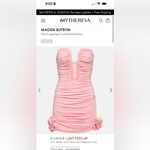 Pink Ruched Strapless Bodycon Dress